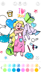 اسکرین شات 4 برنامه Kawaii Coloring Book Glitter