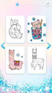 اسکرین شات 3 برنامه Kawaii Coloring Book Glitter