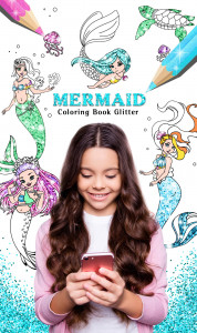 اسکرین شات 1 برنامه Mermaid Coloring Page Glitter