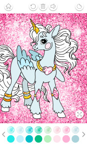 اسکرین شات 3 برنامه Unicorn Coloring Book Glitter