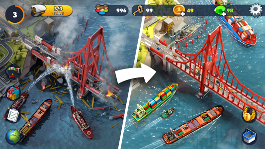 اسکرین شات 6 بازی Port City: Ship Transit Tycoon