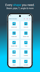اسکرین شات 2 برنامه Metal Weight Calculator