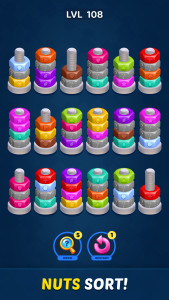 اسکرین شات 2 بازی Nuts & Bolts: Screw Sorting 3D