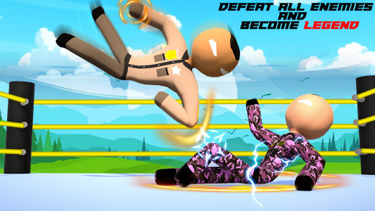 اسکرین شات 4 برنامه Stickman Ring Fighting Game