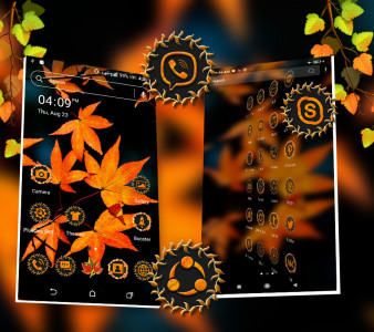 اسکرین شات 3 برنامه Autumn Launcher Theme