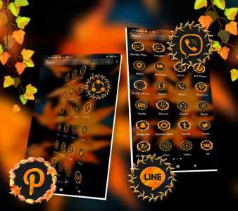 اسکرین شات 2 برنامه Autumn Launcher Theme