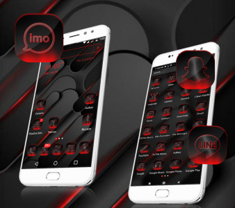 اسکرین شات 1 برنامه Cool Black Launcher Theme