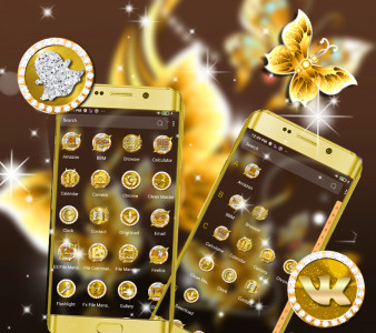اسکرین شات 4 برنامه Golden ButterFly Theme