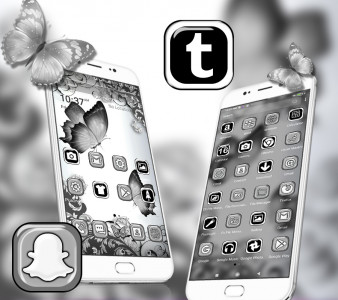 اسکرین شات 3 برنامه White Butterfly Launcher