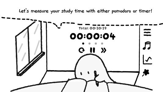 اسکرین شات 3 برنامه Study Time With Rain: Pomodoro