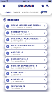 اسکرین شات 1 برنامه French GrammarーLessons・Tests