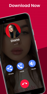 اسکرین شات 5 برنامه Lady Diana Fake Call & Chat