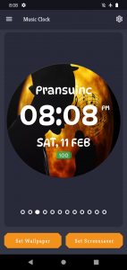 اسکرین شات 2 برنامه Music Clock Live Wallpaper