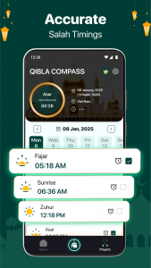 اسکرین شات 5 برنامه Muslim Times - Qibla Compass