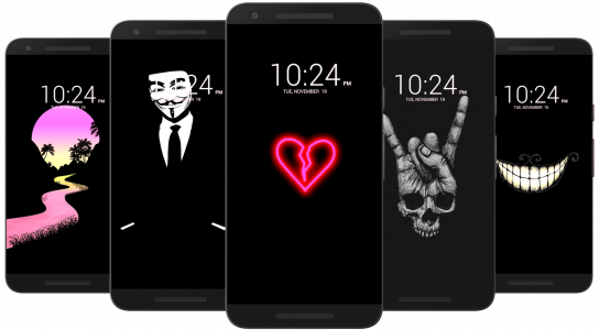 اسکرین شات 3 برنامه Black Wallpaper HD & 4K