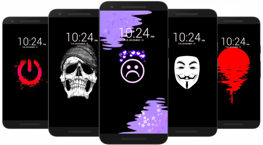 اسکرین شات 5 برنامه Black Wallpaper HD & 4K