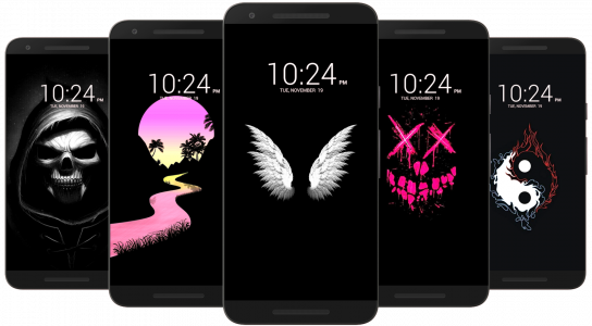 اسکرین شات 1 برنامه Black Wallpaper HD & 4K