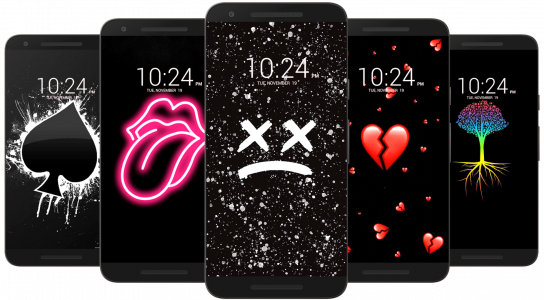 اسکرین شات 4 برنامه Black Wallpaper HD & 4K