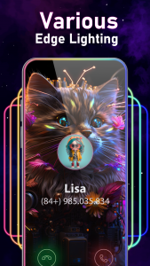 اسکرین شات 3 برنامه Call Color Themes: Call Dialer