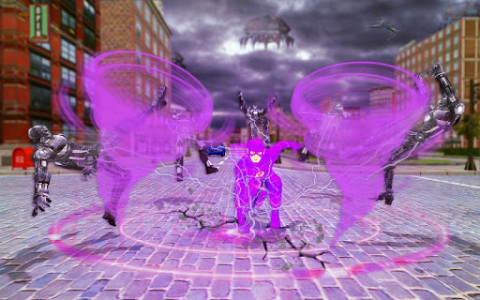 اسکرین شات 7 برنامه Tornado Bolt Light Speed Hero: Vegas Robot Crime