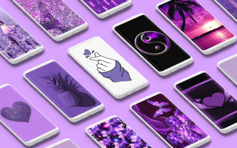 اسکرین شات 1 برنامه Purple Wallpaper