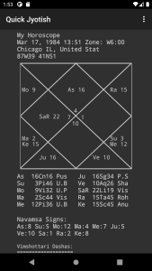 اسکرین شات 1 برنامه Quick Jyotish