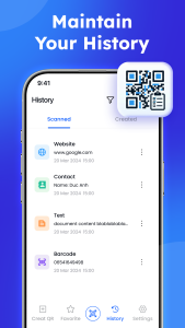 اسکرین شات 4 برنامه QR Code Scanner Barcode Reader