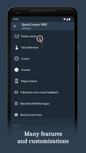 اسکرین شات 4 برنامه Quick Cursor: One-Hand Aid