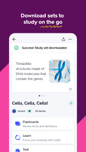اسکرین شات 5 برنامه Quizlet: Study With Flashcards