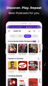 اسکرین شات 3 برنامه Radio FM- Radios and Podcasts