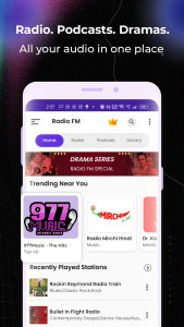 اسکرین شات 4 برنامه Radio FM- Radios and Podcasts