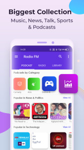 اسکرین شات 3 برنامه Radio FM - UK Radios, Podcasts