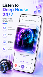اسکرین شات 2 برنامه Deep House Radio - EDM Music