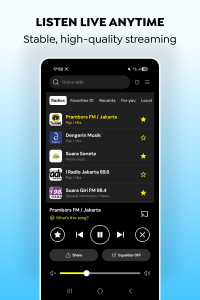 اسکرین شات 1 برنامه Radio Indonesia - Live FM & AM