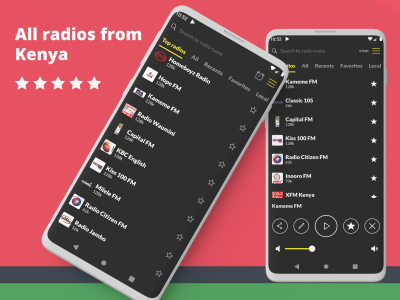 اسکرین شات 1 برنامه Radio Kenya: Radio FM Online