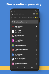 اسکرین شات 6 برنامه Radio Sweden FM online