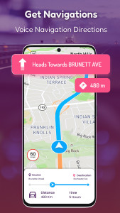 اسکرین شات 1 برنامه GPS Maps: Directions & Route