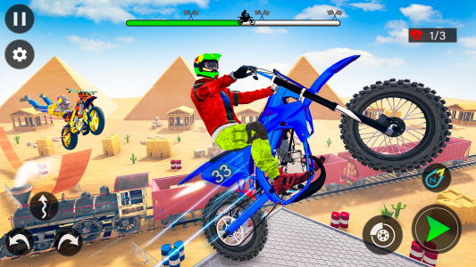 اسکرین شات 1 برنامه Moto Bike Stunts 3D Bike Games