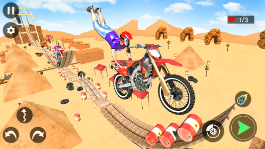 اسکرین شات 3 برنامه Moto Bike Stunts 3D Bike Games