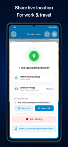 اسکرین شات 2 برنامه Save Location GPS - Live Share