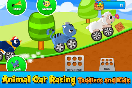اسکرین شات 1 بازی Animal Cars Kids Racing Game