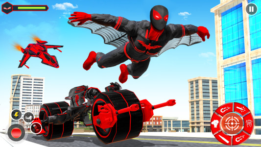 اسکرین شات 6 بازی Flying Bat Robot Bike Game