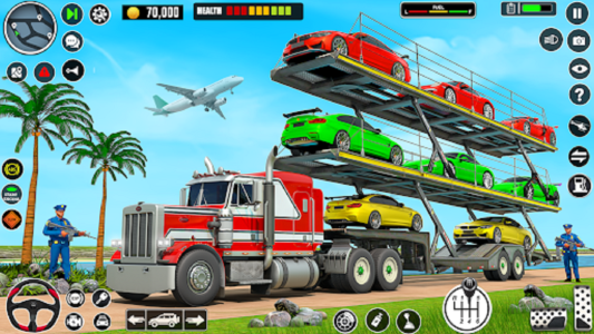 اسکرین شات 5 برنامه Crazy Car Transport Truck Game