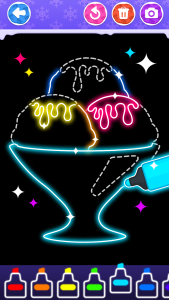 اسکرین شات 3 بازی Glitter Ice Cream Coloring