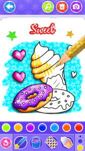اسکرین شات 7 بازی Glitter Ice Cream Coloring