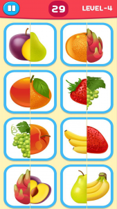 اسکرین شات 1 برنامه Fruits Matching Game