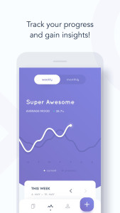 اسکرین شات 5 برنامه Reflectly: Mood Tracker Diary