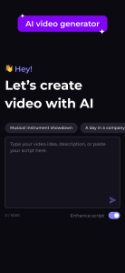 اسکرین شات 1 برنامه AI Video Maker - Renderforest