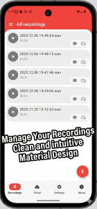 اسکرین شات 2 برنامه Wear Audio Recorder