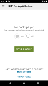 اسکرین شات 1 برنامه SMS Backup & Restore